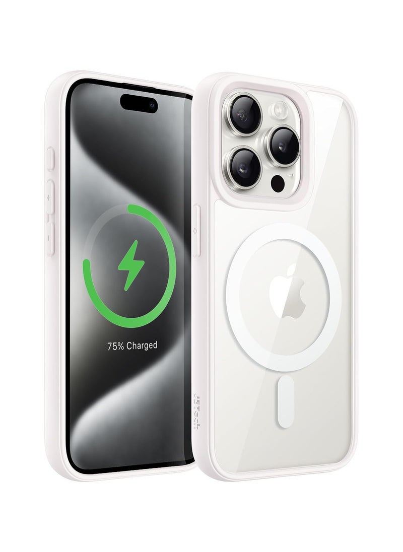 Magnetic Case Compatible with iPhone 14 Pro Max 6.7 inches, Compatible with Magsafe, Translucent Back Slim Shockproof (White)