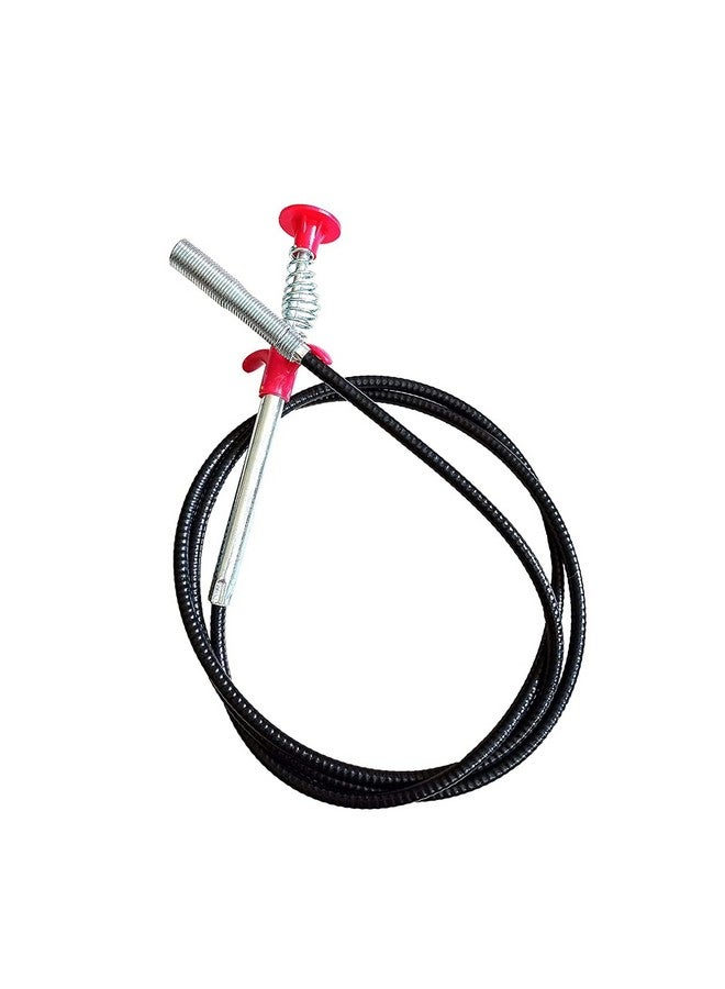 Zureni Drain Cleaner Wire Stick Stainless Steel Hair Catching Claw Drain Sewer Cleaning Spring Sink Pipe Plunger Unblocked Kitchen Bath Basin Hairs Remover Tool (90 cm,1 Pc) - Image 1