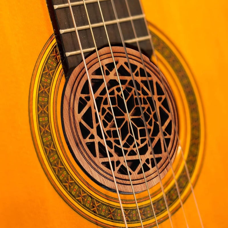 Vaguelly Wooden Guitar Soundhole Cover Block Protector Feedback Reducer for Acoustic Classic Guitar - Image 4