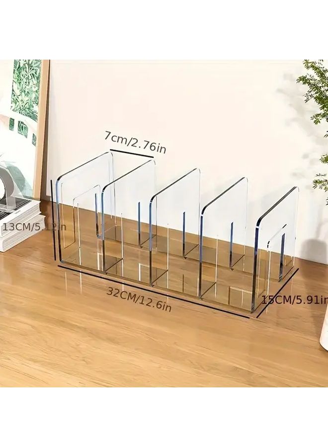 Transparent Acrylic Bag Organizer With Four Compartments For Closet Desktop Storage - Image 4