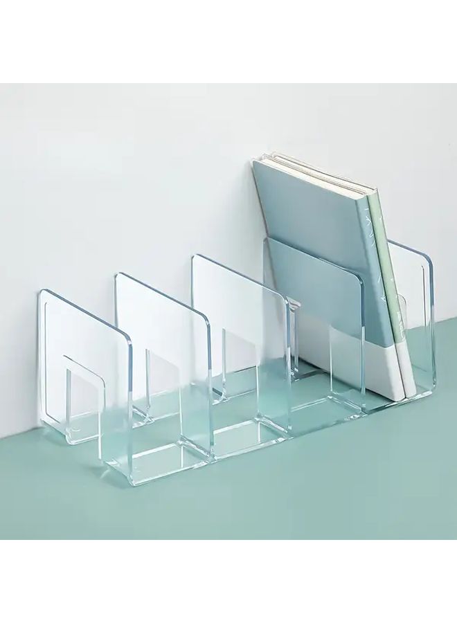 Transparent Acrylic Bag Organizer With Four Compartments For Closet Desktop Storage - Image 3