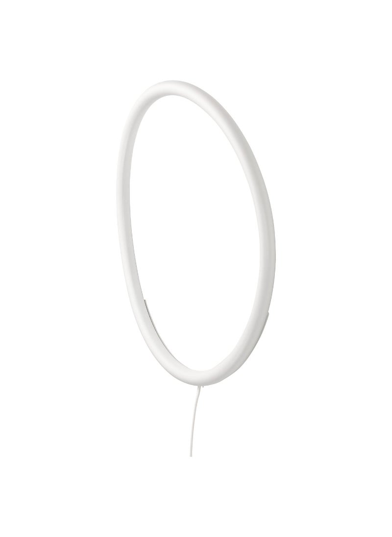 Led Wall Lamp, White Metal Circle 