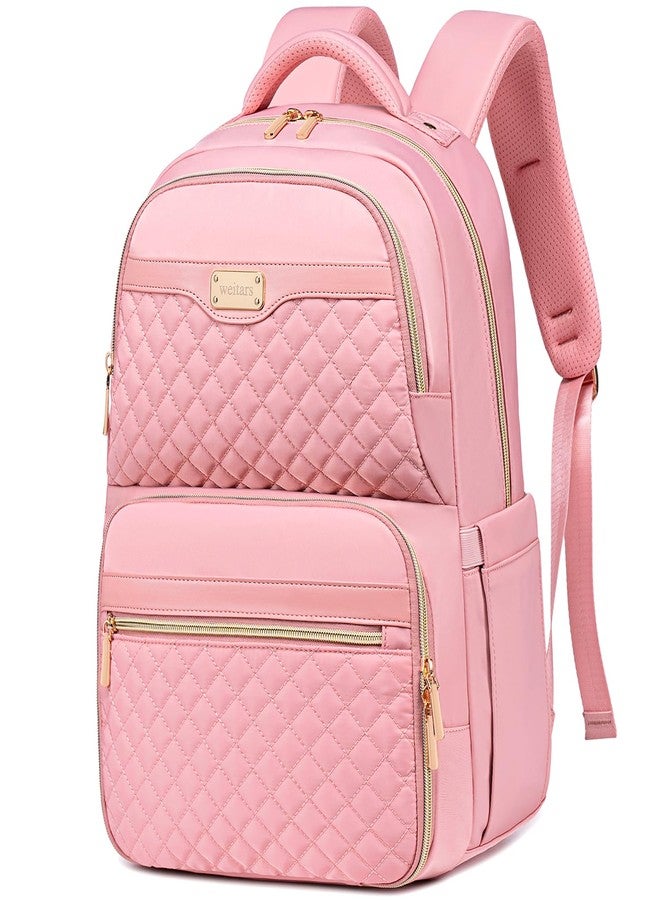 Weitars Lunch Backpack, Insulated Cooler Backpack 15.6 Inch Laptop Backpack For Women Men,Travel Backpack,Work Backpack, Pink, Large, Leisure - Image 1
