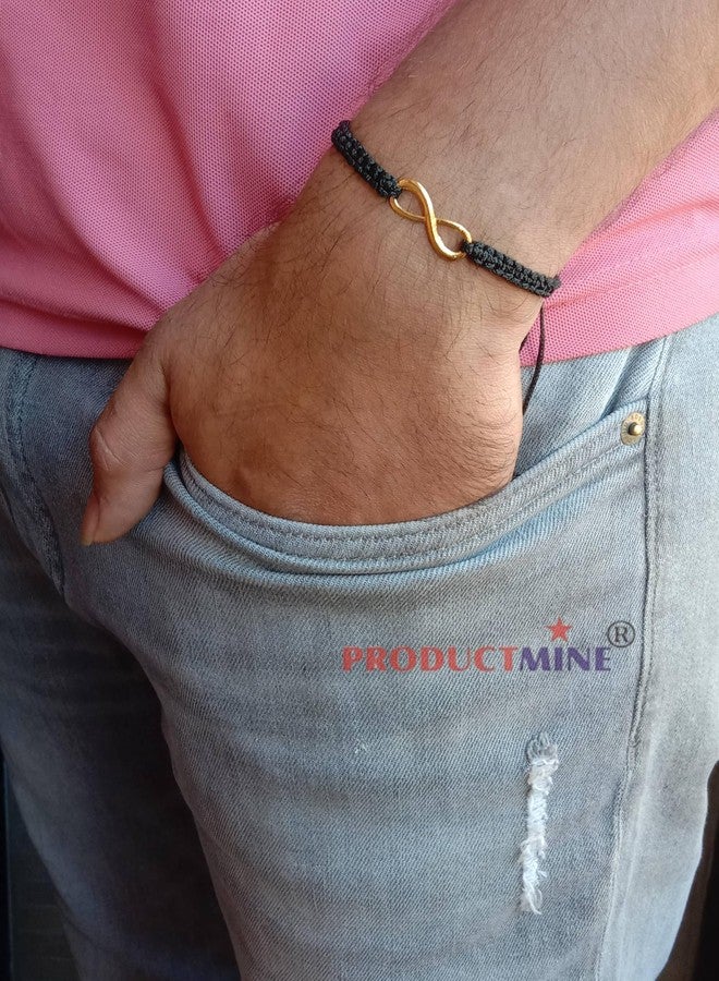 PRODUCTMINE سوار PRODUCTMINE® INFINITY ذو خيط مزخرف، سوار معصم قابل للتعديل للبنات والرجال والأولاد والنساء - قطعة واحدة - Image 5