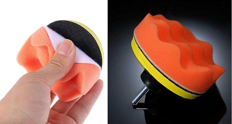 DIY Crafts CT-DIY-HI-32501 Car Cleaning Foam Polishing Waxing Pad Kits Buffing Pad Polishing Wheel Sponge and Wool Buffing Pads - Image 3