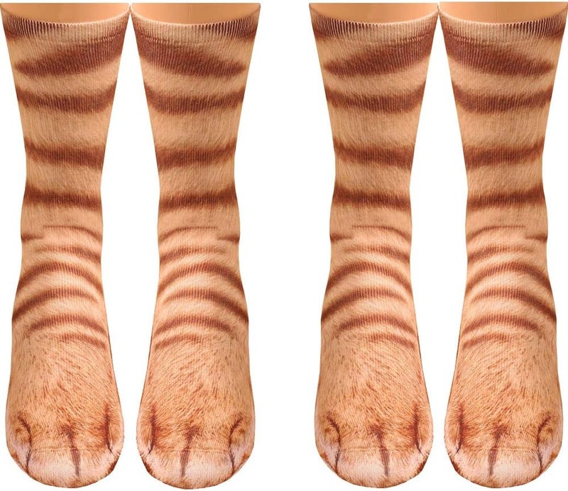 NDLBS Funny Christmas Gifts Novelty 3D Animal Paw Socks Stocking Stuffers for Adult Women Men Teens Gag White Elephant Gifts - Image 1