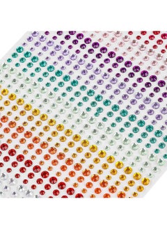SHOWAY Crystal Rhinestone Stickers 15 Colors & 3 Sizes Kids DIY Embellishment Stickers Self Adhesive Jewels Sticker Colorful Gem Diamond for Face Eyes Nails Craft Cards Decorations  - Image 1