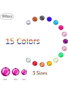 SHOWAY Crystal Rhinestone Stickers 15 Colors & 3 Sizes Kids DIY Embellishment Stickers Self Adhesive Jewels Sticker Colorful Gem Diamond for Face Eyes Nails Craft Cards Decorations  - Image 5