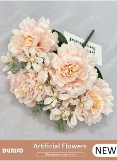 DUNISO Artificial Flowers Table Centerpieces Decor Fake Silk Flowers Bouquets Arrangement for Home Room Office Party Table Flowers Decoration Wedding Table Centerpieces  - Image 1