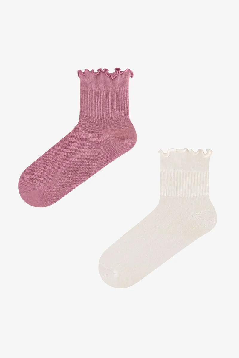 Penti PENTI Rose Ruffled Pair Crew Socks