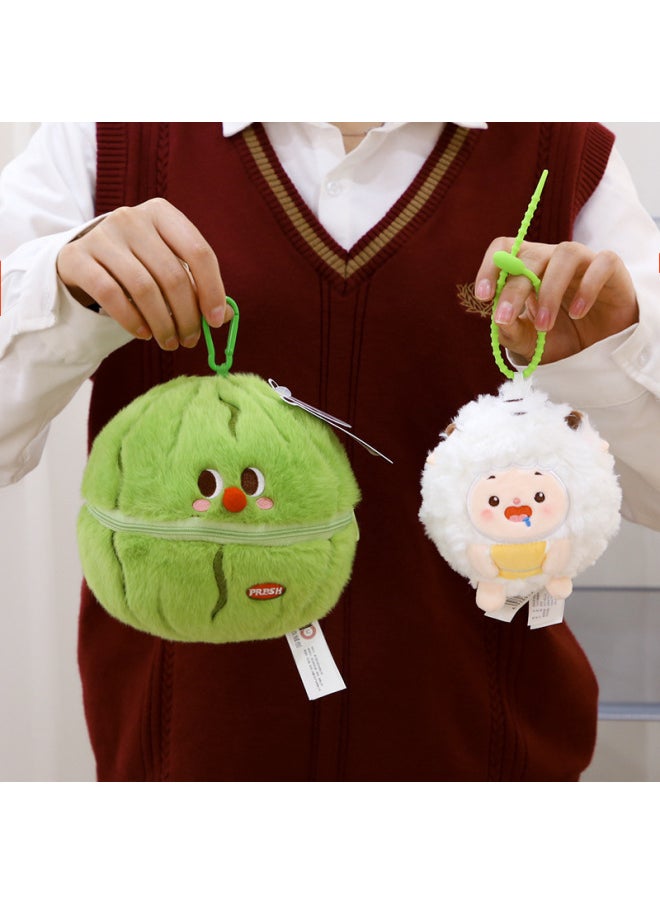 null - Fruit Decompression Blind Box Lazy Sheep Origin Velvet Creation Pleasant Sheep Pendant Plush Doll American Sheep Bag Pendant-Specifications:Genuine Authorization-Color:15cm Unzip The Gray Wolf - Image 1