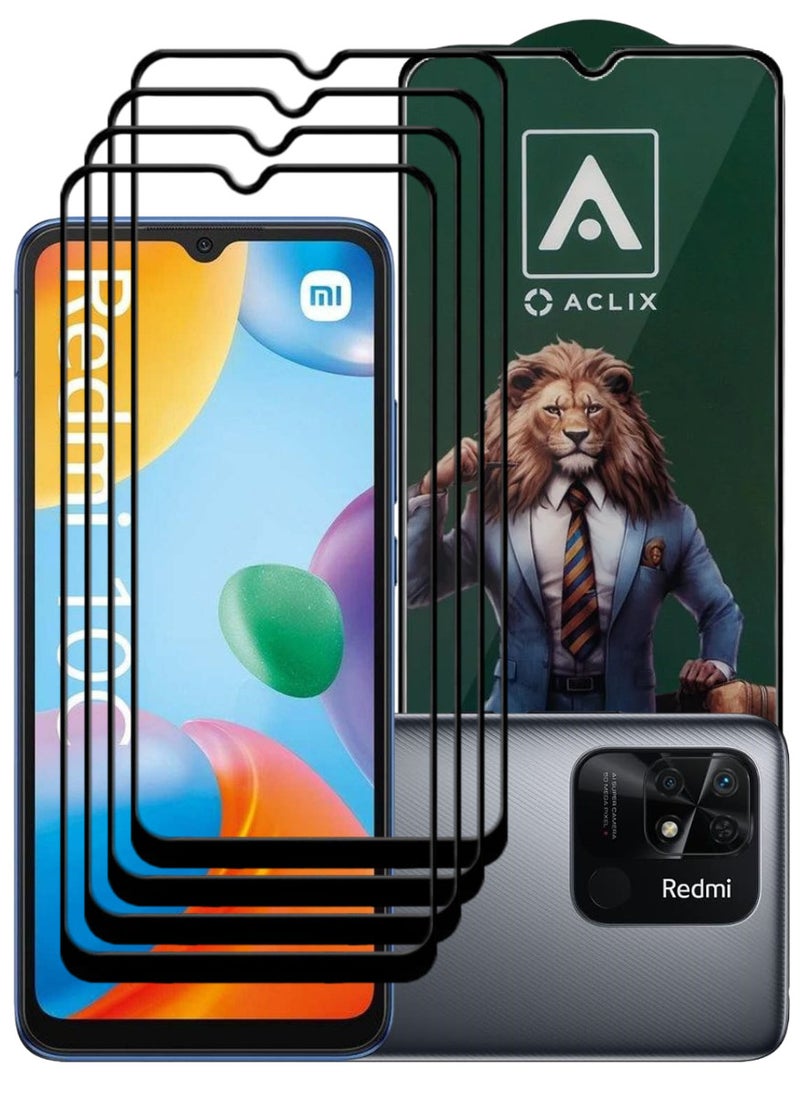 ACLIX 4 Pieces Antistatic ESD Dustproof Premium Quality High Definition Tempered Glass Screen Protector Designed For Xiaomi Redmi 10C - Image 1
