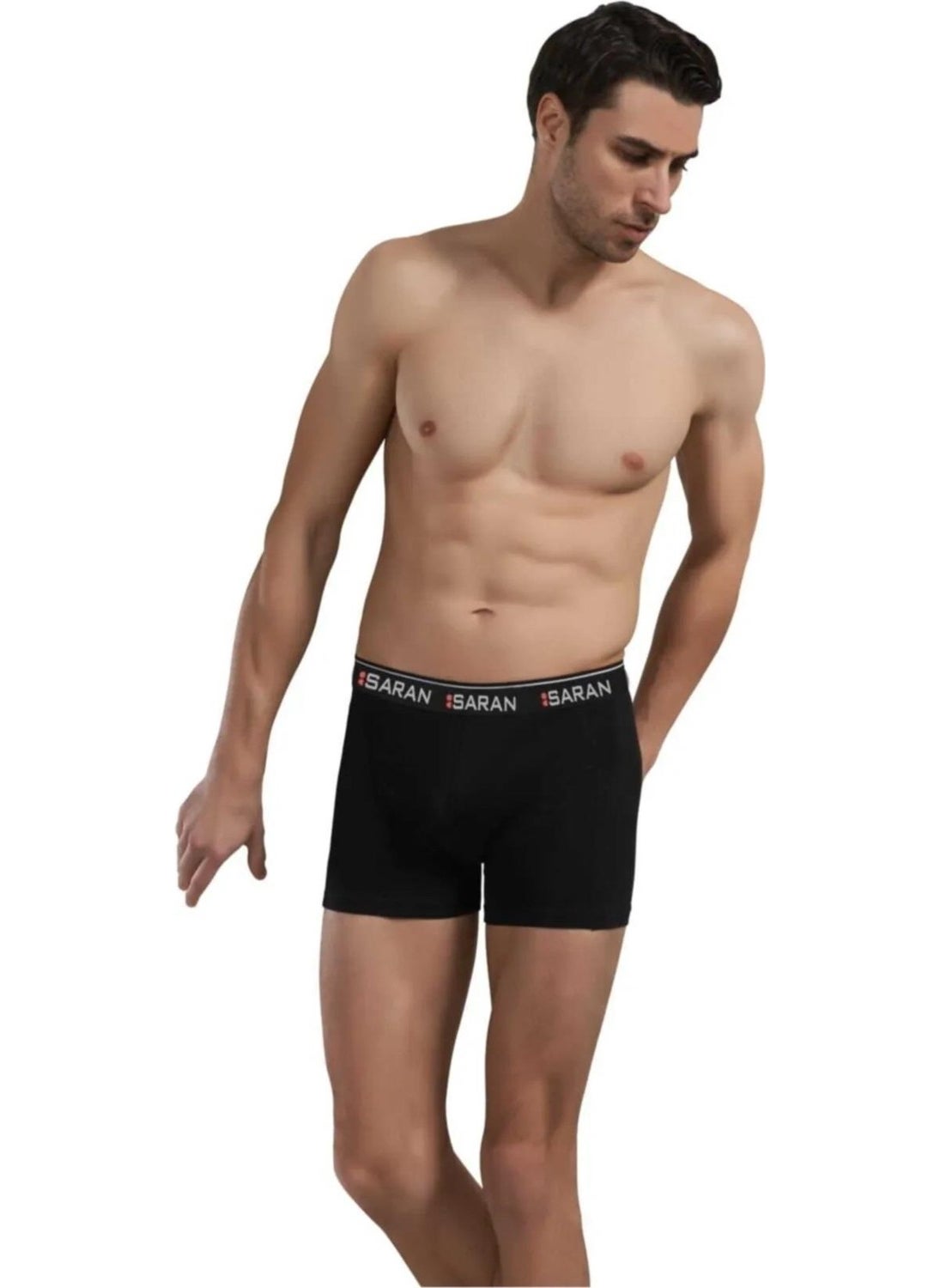Saran Men's Lycra Cotton Boxer 3103 - 6 Pieces 