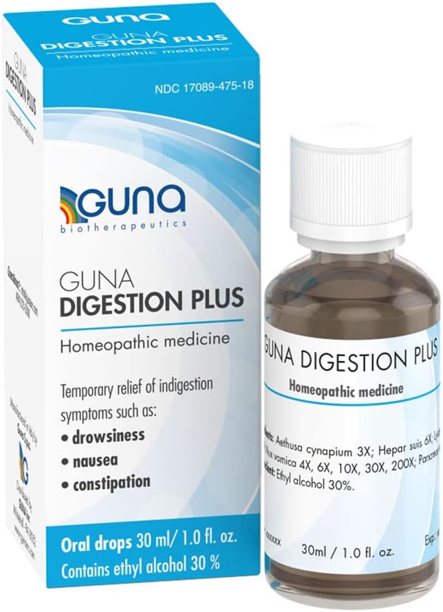 GUNA Digestion Plus Homeopathic Digestive Remedy Helps Digestion Relieves Heartburn and Sour Stomach - 1 Ounce
