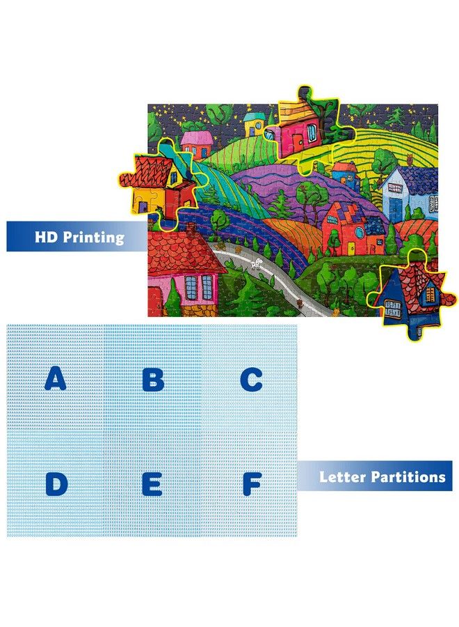 Lavievert Jigsaw Puzzle 500 Piece Puzzle For Adults And Kids Village Under The Stars - Image 5