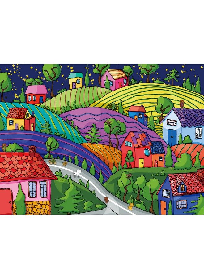 Lavievert Jigsaw Puzzle 500 Piece Puzzle For Adults And Kids Village Under The Stars - Image 2