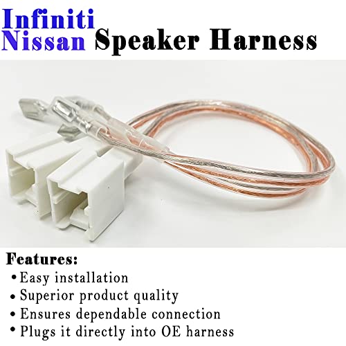 Danbojit 2 Pack Speaker Wire Harness Adapter Replacement for Nissan (2004-2021) & Infiniti (2006-2018) Speaker Connector Harness Adapter - Image 2