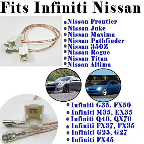 Danbojit 2 Pack Speaker Wire Harness Adapter Replacement for Nissan (2004-2021) & Infiniti (2006-2018) Speaker Connector Harness Adapter - Image 3