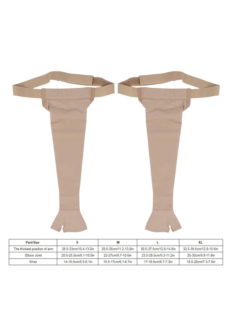 SYOSI - Lymphedema Compression Arm Sleeve, Thumb Lymph Edema arm Sleeve, Polyurethane Post Mastectomy Support Arm Sleeve for Swelling Support, High Elasticity, Seamless Weaving Technical (Left) - Image 1