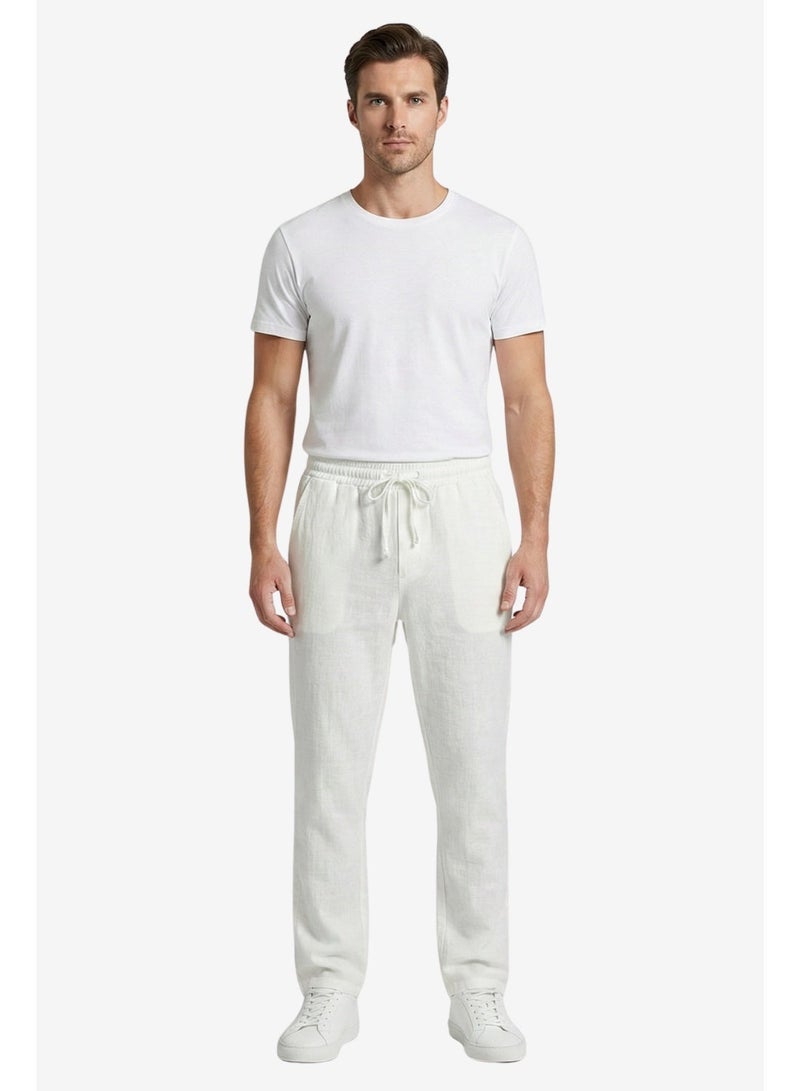 وايت رابيت بنطلون كتان رجالي بتصميم مريح - Image 4
