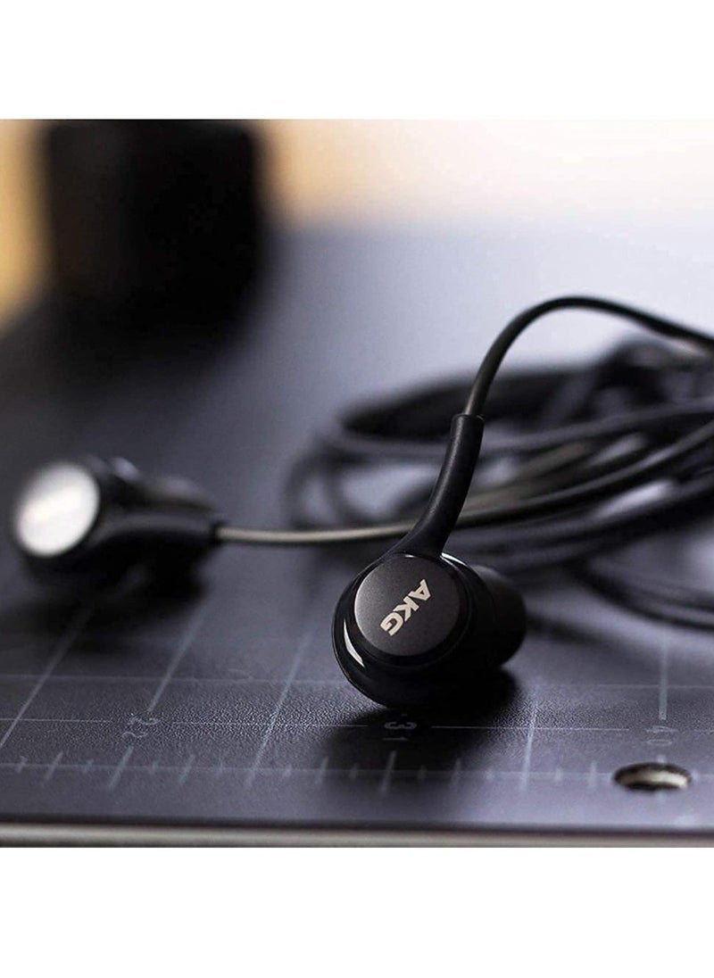 Generic - 2024 AKG Designed In-Ear Stereo Headphones for Samsung Galaxy S24/S23/S22/S21/S20, Note 10/10+ – Type-C Connector with Microphone & Volume Control (Black) - Image 1