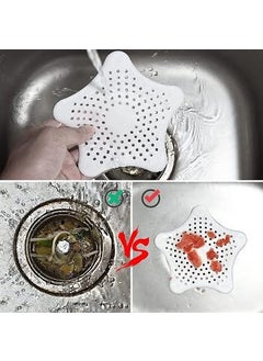 R Dabhi R Dabhi Sink Filter for Hair and Clogs Silicone Star Shaped Hair Catcher for Sink Wash Basin Drain Strainers Trapper Pad 4pc Multicolor  - Image 3