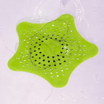 R Dabhi R Dabhi Sink Filter for Hair and Clogs Silicone Star Shaped Hair Catcher for Sink Wash Basin Drain Strainers Trapper Pad 4pc Multicolor  - Image 2