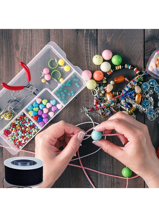 TONIFUL 0.8Mm X 70 Yards Black Nylon Cord Satin String For Bracelet Jewelry Making Rattail Macrame Waxed Trim Cord Necklace Bulk Beading Thread Kumihimo Chinese Knot Craft - Image 4