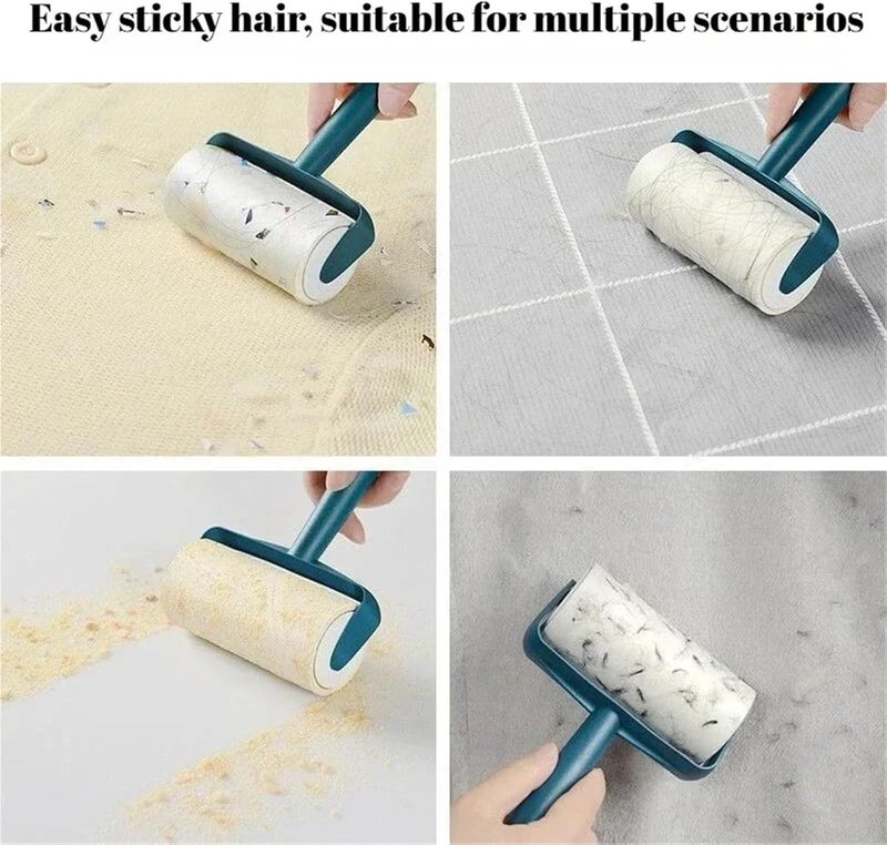 Snacko Pet Hair Remover Sticky Roller Brush - Tearable Roll Paper Cleaning Tool for Clothes and Household Use(PINK1) - Image 5