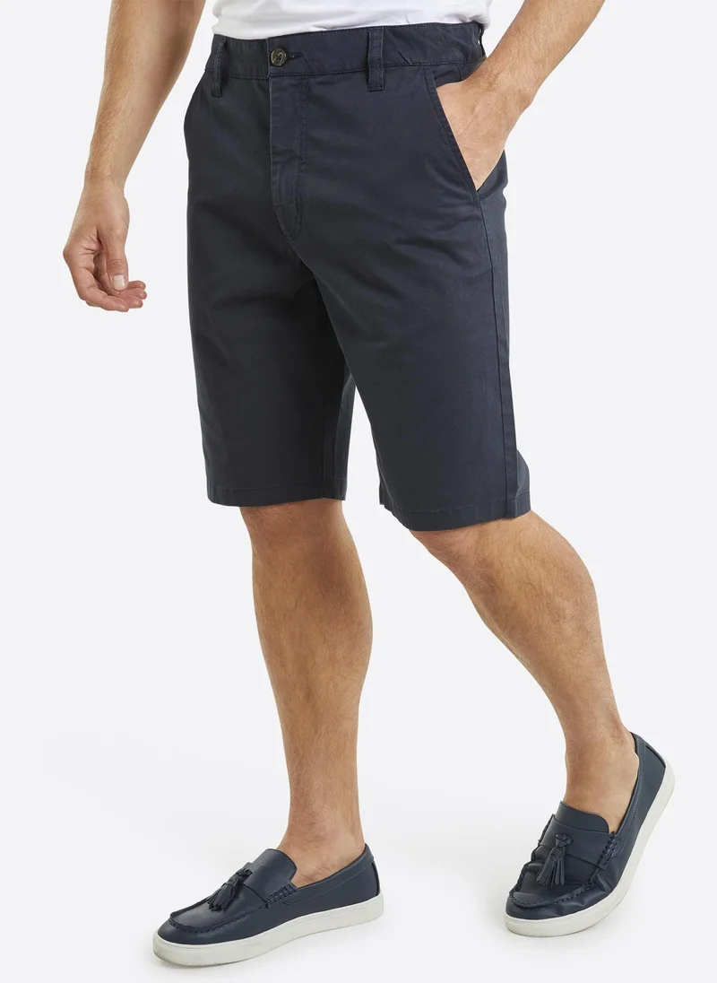 Men Regular Fit Chino Shorts for Versatile Styling - Dark Navy