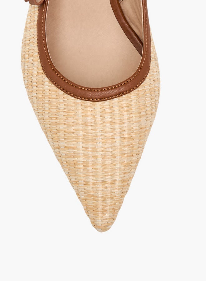 فلورا بيلا من شو إكسبرس حذاء نسائي مدبب بكعب مائل بتصميم بارز - Image 4