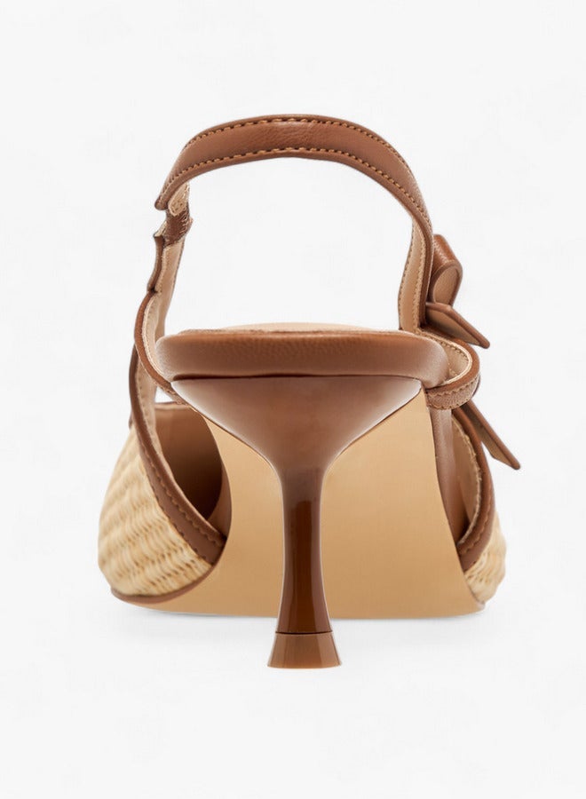 فلورا بيلا من شو إكسبرس حذاء نسائي مدبب بكعب مائل بتصميم بارز - Image 5