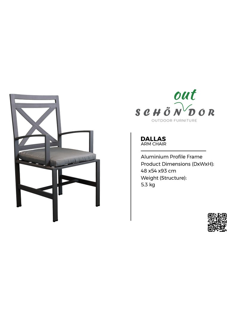 Schondor Furniture Cologne  Dining Sets | 6 Seaters | Outdoor Furniture | Made in Aluminum Cast | Perfect for Any Outdoor Space | Garden | Backyard | Patio | Balcony | Outdoor Eateries  - Image 2