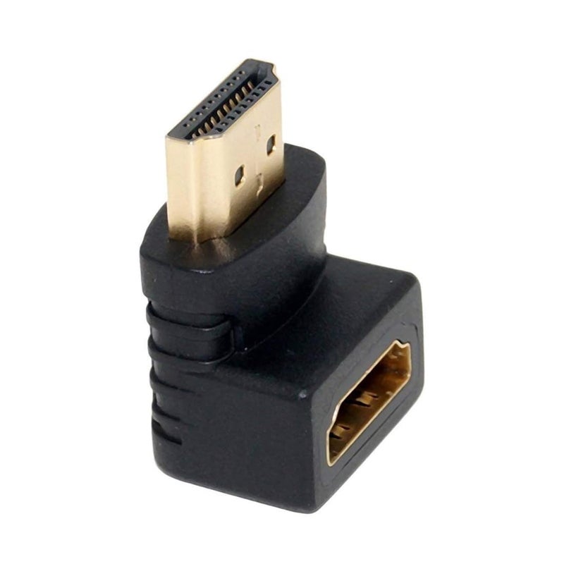 Upix 90 Degree Right Angle HDMI Adapter Male to Female, 90 Degree HDMI Bend, L-Shaped HDMI Jointer - Image 1