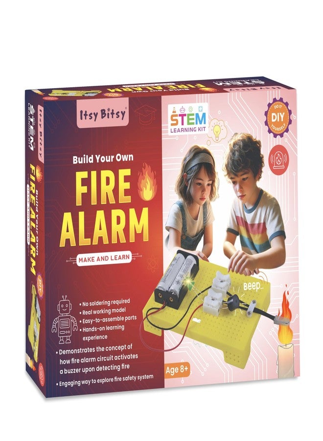 itsy-bitsy Itsy Bitsy DIY STEM Learning Kit Build Your Own Fire Alarm | Engineering Project Kit | Science Experiment Kit for Kids 8-10-12-14 Years | Best Gift for Boys & Girls - Image 1