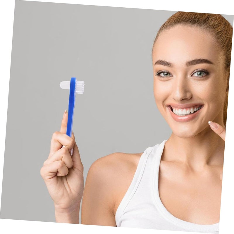 ORFOFE 4pcs Denture Brush Toothbrush for Travel Soft Bristle Denture Cleaning Brush Set Case - Image 4
