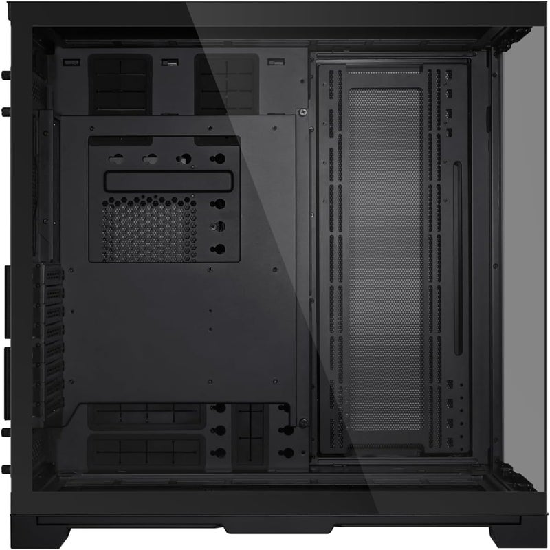 حالة اللعب Lian Li O11 Dynamic EVO XL Black Tower - تصميم غرفتين، تدعم مراوح تبريد بحجم 420 مم حتى 3 وحدة، 11 مروحة، و7 وحدات تخزين، ألواح أمامية وجانبية من الزجاج المقوى، إضاءة RGB قابلة للتحكم. - Image 5