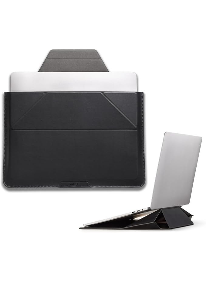 Laptop Carry Sleeve & Invisible Stand, Expandable Storage, Two Adjustable Angles, Ultra-Slim Sytlish Pieces