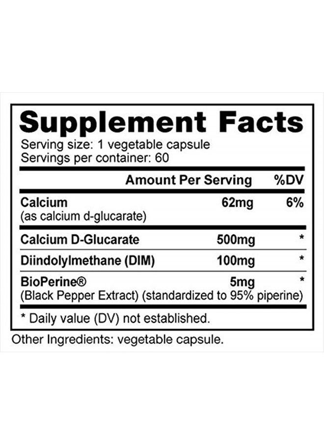 NutraBio DIM Supplement, Supports Estrogen Balance, 100mg - 60 Vegetable Capsules  - Image 2