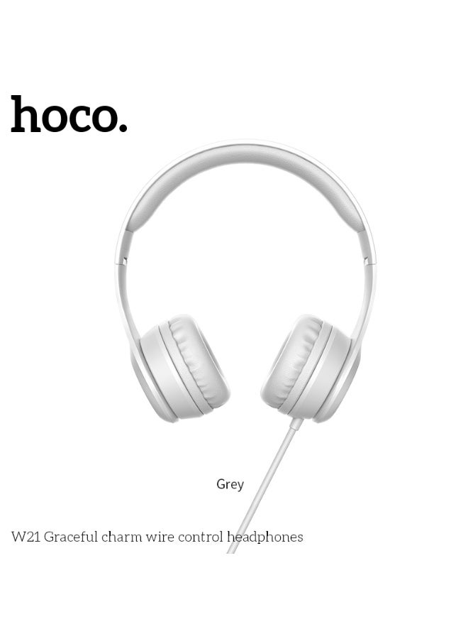 hoco. W21 Graceful charm wire control headphones - Image 1