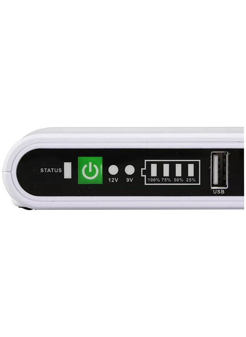 REBENUO DC Mini UPS POE-432P Battery Backup Uninterrupted Power Supply Built-in 10000mAh for Wi-Fi Modem Router CCTV Battery pack with Output Power 17W Output USB 5V 1A DC 9V/12V/1A POE 15V/24V 0.6A(white)  - Image 4