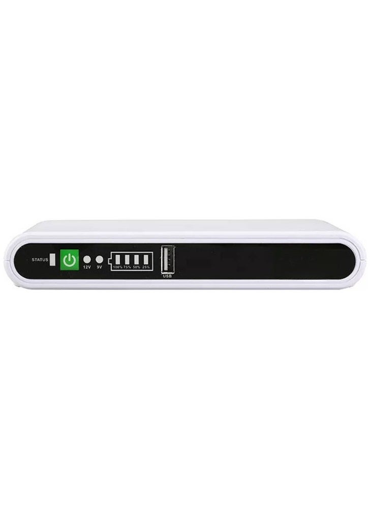 REBENUO DC Mini UPS POE-432P Battery Backup Uninterrupted Power Supply Built-in 10000mAh for Wi-Fi Modem Router CCTV Battery pack with Output Power 17W Output USB 5V 1A DC 9V/12V/1A POE 15V/24V 0.6A(white)  - Image 5