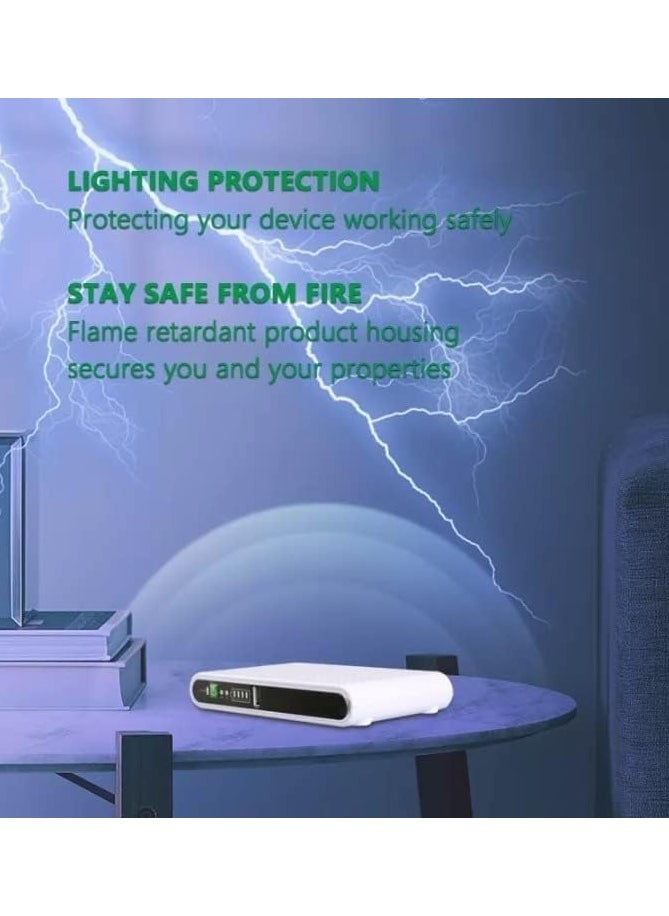 REBENUO - DC Mini UPS POE-432P Battery Backup Uninterrupted Power Supply Built-in 10000mAh for Wi-Fi Modem Router CCTV Battery pack with Output Power 17W Output USB 5V 1A DC 9V/12V/1A POE 15V/24V 0.6A(white) - Image 1