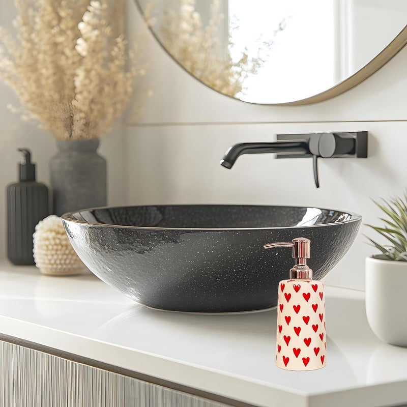 YASHONIDHI Ceramic Liquid Soap Dispenser for Wash Basin | Handwash Dispenser | Liquid Soap Dispenser for Kitchen Sink and Bathroom | Refillable Shampoo/Sanitizer/Lotion Bottle - Image 3