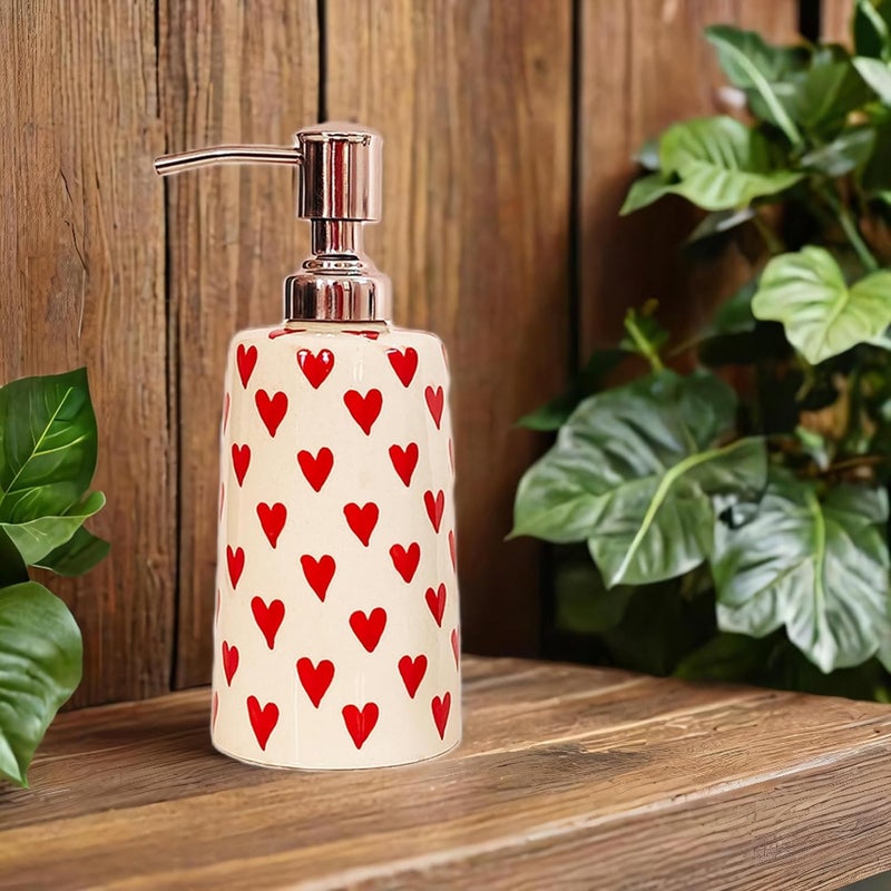 YASHONIDHI Ceramic Liquid Soap Dispenser for Wash Basin | Handwash Dispenser | Liquid Soap Dispenser for Kitchen Sink and Bathroom | Refillable Shampoo/Sanitizer/Lotion Bottle - Image 2