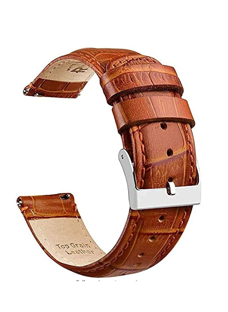 22mm Strap Leather for Samsung Galaxy Watch 46mm/Galaxy 3(45mm,46mm), Gear 2/Gear S3(Frontier, Classic), for HUAWEI Watch 2 Classic/3/3 Pro/GT(42mm,46mm,2e,Runner)/46mm(GT2,GT2 Pro,GT3), - Image 3