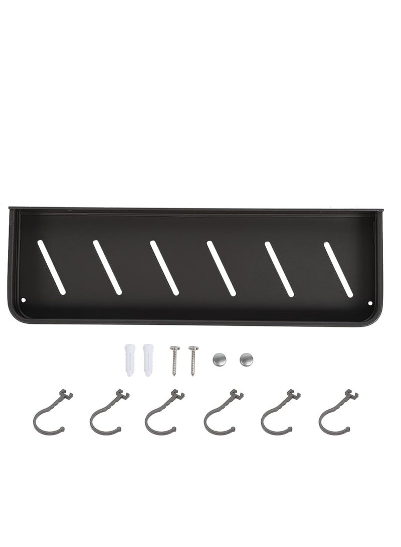 أديلي رف توابل حائطي مثبت باللصق أو البراغي - منظّم لتوفير المساحة (رمادي غون) - Image 4