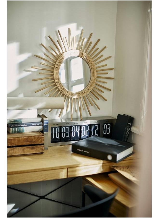 LOFT MARELLI, MIRROR ROUND, 60X3X60, WOOD, OAK AA5083FN46.  - Image 1