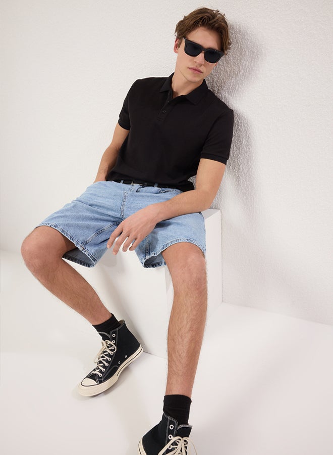 trendyol Black Regular Cut Thick Texture - Image 1