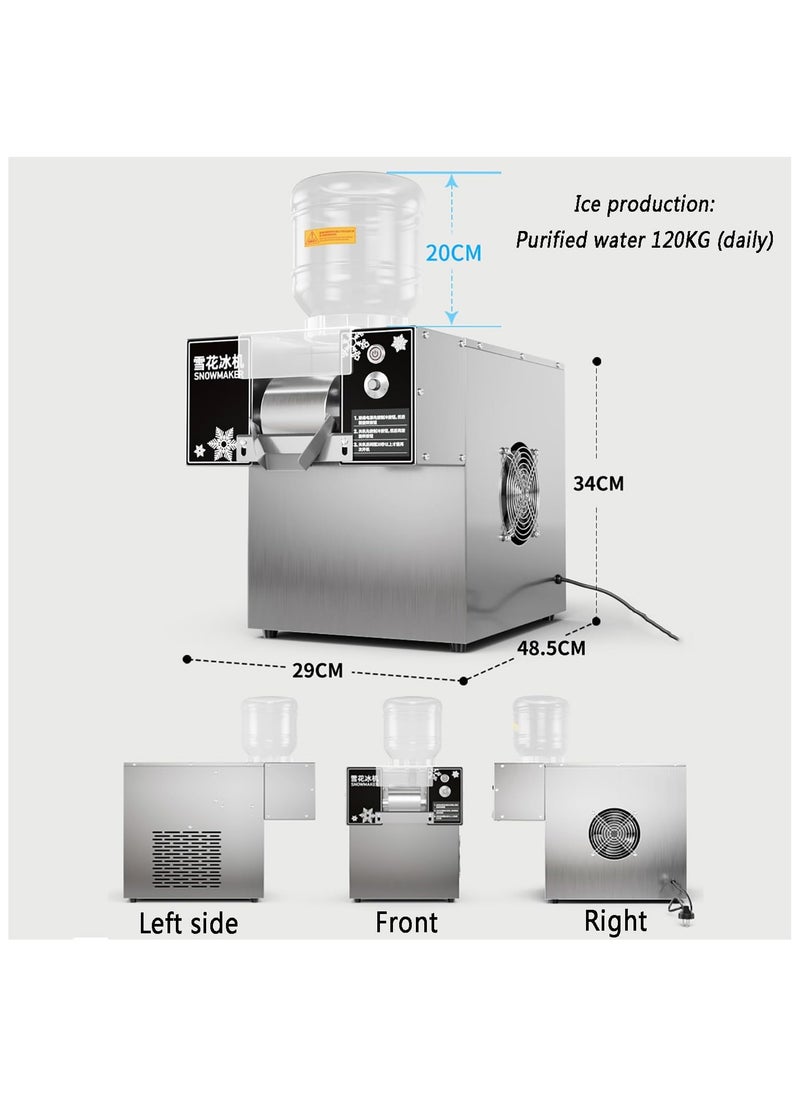 Cool Baby Tabletop Electric Snow Cone Maker, Electric Snow Flake Ice Machine, Knob Speed Adjustment, Ice Production 120kg/24h , for Parties Events Snack Bar, Home and Commercial Use  - Image 5